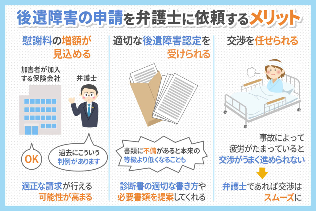 後遺障害の申請を弁護士に依頼するメリット