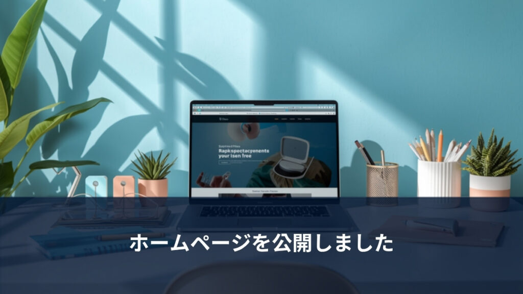 パソコンに表示したウェブサイト