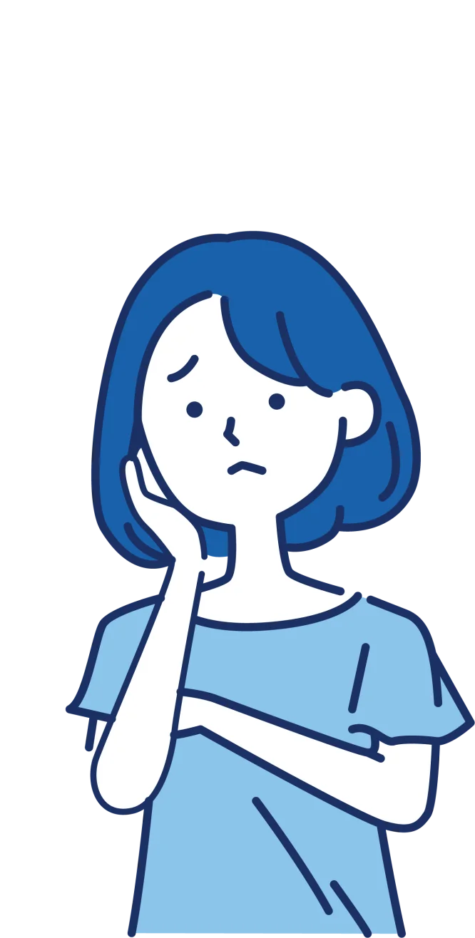 お悩みの女性